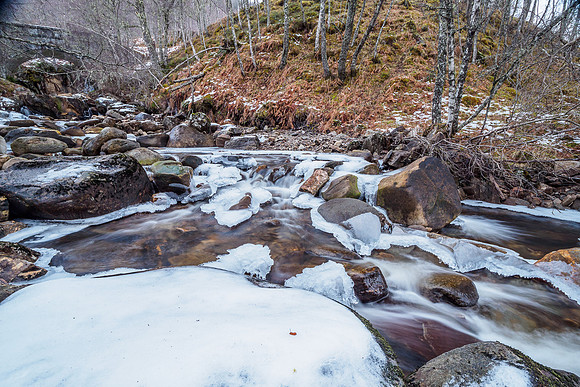 Ice on the Allt na h-Imrich