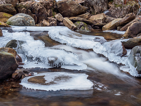 Ice on the Allt na h-Imrich