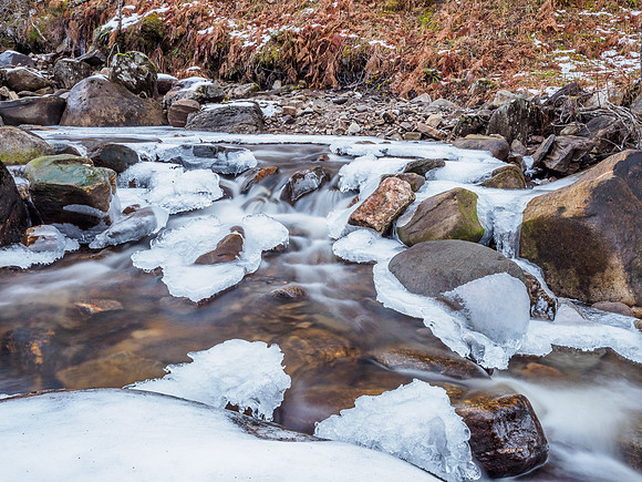 Ice on the Allt na h-Imrich