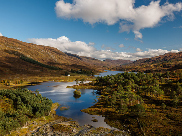 Glen Cannich from the Mullardoch Dam