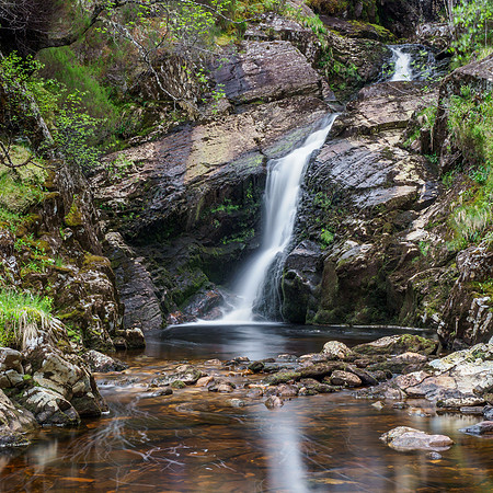 Falls on the Allt Coire Coille Leacainn in Glen Strathfarrar