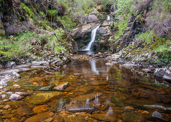 Falls on the Allt Coire Coille Leacainn in Glen Strathfarrar