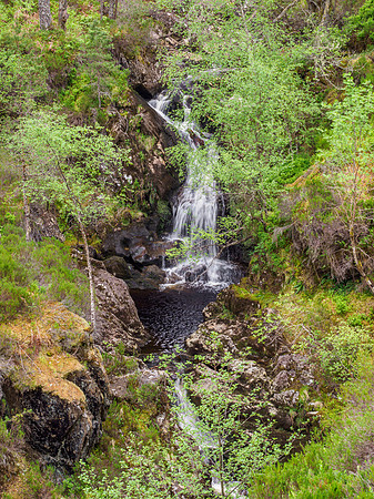 Falls on the Allt Coire Coille Leacainn in Glen Strathfarrar