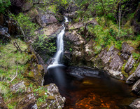 Falls on the Allt Coire Coille Leacainn in Glen Strathfarrar