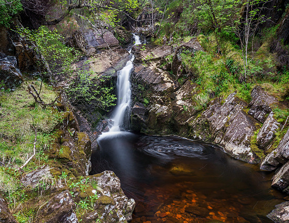 Falls on the Allt Coire Coille Leacainn in Glen Strathfarrar