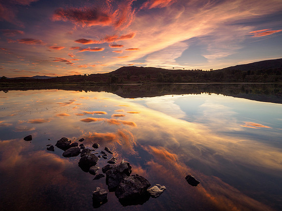 Loch Na Ba Ruaidhe Sunset 1