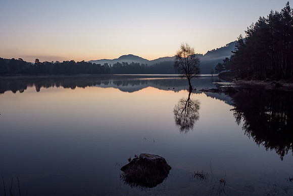 Misty Loch Beinn a' Mheadhoin Reflection